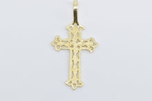 Load image into Gallery viewer, 14K Cross Christian Faith Symbol Vintage Charm/Pendant Yellow Gold