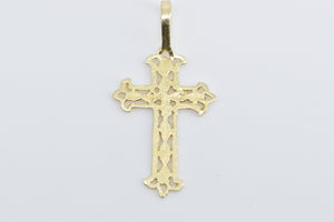 14K Cross Christian Faith Symbol Vintage Charm/Pendant Yellow Gold