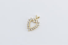 Load image into Gallery viewer, 14K Vintage Diamond Heart Love Symbol Classic Pendant Yellow Gold