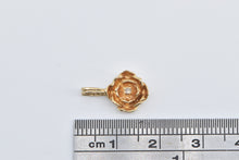 Load image into Gallery viewer, 14K Diamond Rose Flower Lotus Ornate Floral Pendant Yellow Gold