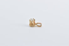 Load image into Gallery viewer, 14K 0.10 Ct Diamond Solitaire Simple Fashion Pendant Yellow Gold