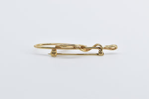 14K Horse Shoe Riding Crop Polo Horse Racing Pin/Brooch Yellow Gold