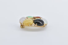 Load image into Gallery viewer, 14K Vintage Jadeite Cabochon Round Fashion Pin/Brooch Yellow Gold