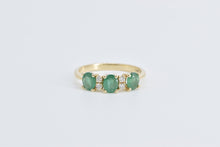 Load image into Gallery viewer, 14K 1.06 Ctw Emerald Diamond Fashion Statement Band Ring Yellow Gold