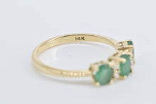 Load image into Gallery viewer, 14K 1.06 Ctw Emerald Diamond Fashion Statement Band Ring Yellow Gold