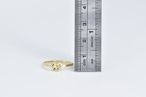 14K Dogwood Flower Vintage Natural Motif Ring Yellow Gold