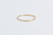 Load image into Gallery viewer, 14K Textured Hammered Stacking Fashion Band Ring Yellow Gold