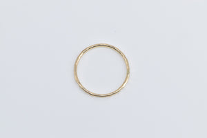 14K Textured Hammered Stacking Fashion Band Ring Yellow Gold