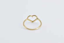 Load image into Gallery viewer, 14K Heart Love Symbol Romantic Stacking Promise Ring Yellow Gold