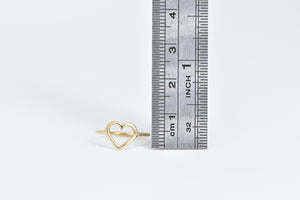 14K Heart Love Symbol Romantic Stacking Promise Ring Yellow Gold