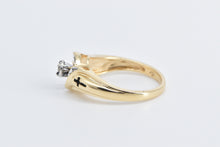 Load image into Gallery viewer, 14K Diamond Swirl Cross Inscribed Vintage Promise Ring Yellow Gold