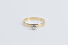 Load image into Gallery viewer, 14K Diamond Solitaire Vintage Classic Promise Ring Yellow Gold