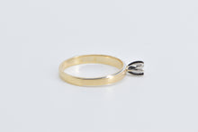 Load image into Gallery viewer, 14K Diamond Solitaire Vintage Classic Promise Ring Yellow Gold