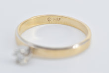 Load image into Gallery viewer, 14K Diamond Solitaire Vintage Classic Promise Ring Yellow Gold