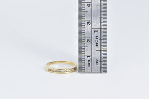 14K Vintage Diamond Classic Vintage Wedding Band Ring Yellow Gold