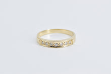 Load image into Gallery viewer, 14K Classic Diamond Vintage Wedding Band Ring Yellow Gold