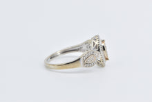 Load image into Gallery viewer, 10K Diamond Marquise Halo Vintage Statement Ring Yellow Gold