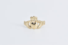 Load image into Gallery viewer, 14K Claddagh Celtic Loyalty Symbol Promise Ring Yellow Gold