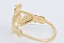 Load image into Gallery viewer, 14K Claddagh Celtic Loyalty Symbol Promise Ring Yellow Gold