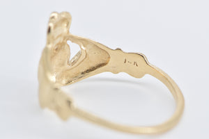 14K Claddagh Celtic Loyalty Symbol Promise Ring Yellow Gold