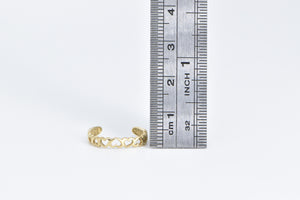 14K Heart Love Symbol Vintage Toe Ring Yellow Gold