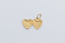 Load image into Gallery viewer, 14K Heart Love Symbol Picture Photo Locket Charm/Pendant Yellow Gold