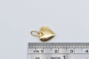 14K Heart Love Symbol Picture Photo Locket Charm/Pendant Yellow Gold