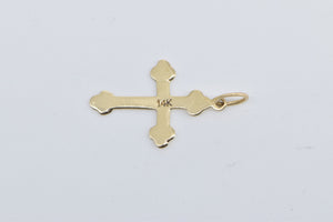 14K Cross Christian Faith Symbol Religious Charm/Pendant Yellow Gold