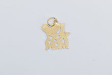 Load image into Gallery viewer, 14K I Love You Mom Heart Love Message Charm/Pendant Yellow Gold