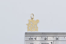 Load image into Gallery viewer, 14K I Love You Mom Heart Love Message Charm/Pendant Yellow Gold