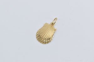 14K Scallop Sea Shell Ocean Motif Beach Charm/Pendant Yellow Gold