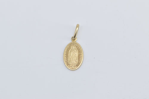 14K Virgin Mary Mother Of God Christian Religious Charm/Pendant Yellow Gold