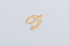 Load image into Gallery viewer, 14K Horse Shoe Good Luck Lucky Symbol Charm/Pendant Yellow Gold