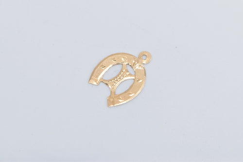 14K Horse Shoe Good Luck Lucky Symbol Charm/Pendant Yellow Gold