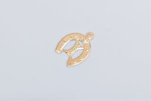 14K Horse Shoe Good Luck Lucky Symbol Charm/Pendant Yellow Gold