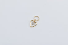 Load image into Gallery viewer, 14K Heart Love Symbol Diamond Vintage Romantic Charm/Pendant Yellow Gold