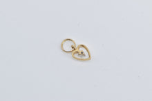 Load image into Gallery viewer, 14K Heart Love Symbol Diamond Vintage Romantic Charm/Pendant Yellow Gold