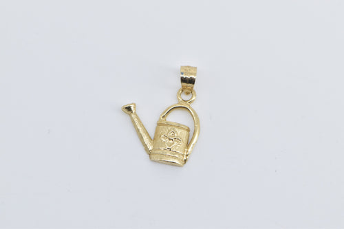 14K Watering Can Gardening Motif Green Thumb Charm/Pendant Yellow Gold