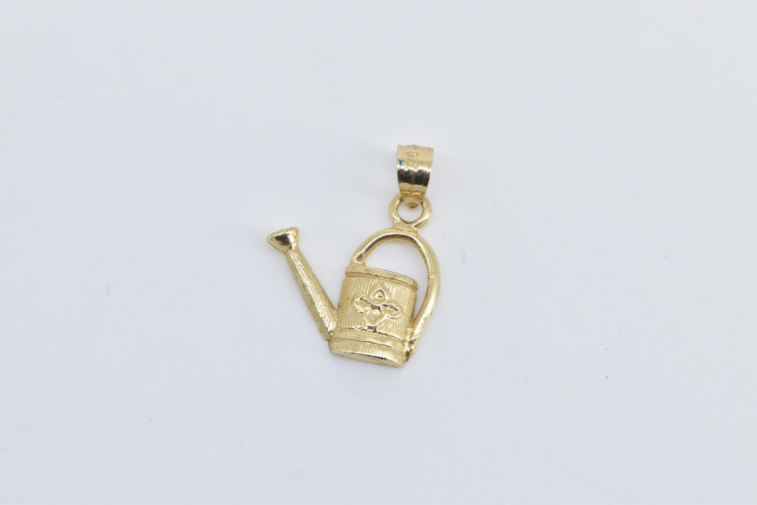 14K Watering Can Gardening Motif Green Thumb Charm/Pendant Yellow Gold