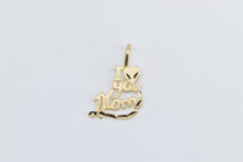 Load image into Gallery viewer, 14K I Love You Mom Heart Love Message Charm/Pendant Yellow Gold