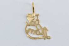 Load image into Gallery viewer, 14K I Love You Mom Heart Love Message Charm/Pendant Yellow Gold