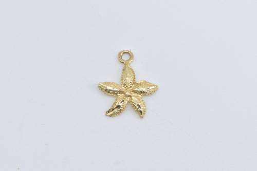 14K Star Fish Sea Star Ocean Beach Motif Charm/Pendant Yellow Gold