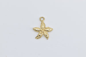 14K Star Fish Sea Star Ocean Beach Motif Charm/Pendant Yellow Gold