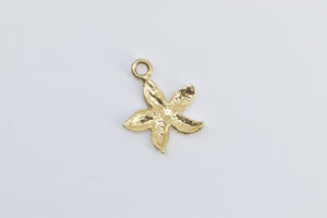 14K Star Fish Sea Star Ocean Beach Motif Charm/Pendant Yellow Gold