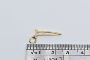 14K Crutch Leg Foot Doctor Medicine Nurse Charm/Pendant Yellow Gold