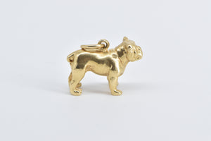 14K 3D English Bulldog Dog Puppy Pet Animal Charm/Pendant Yellow Gold