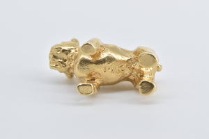 14K 3D English Bulldog Dog Puppy Pet Animal Charm/Pendant Yellow Gold