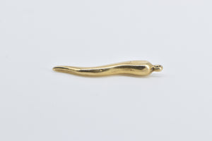 14K Italian Horn Traditional Protection Symbol Charm/Pendant Yellow Gold