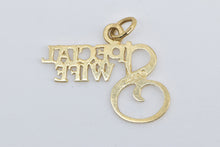 Load image into Gallery viewer, 14K Special Wife Word Cut Out Symbol Charm/Pendant Yellow Gold