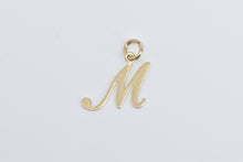 Load image into Gallery viewer, 14K M Letter Monogram Name Initial Charm/Pendant Yellow Gold